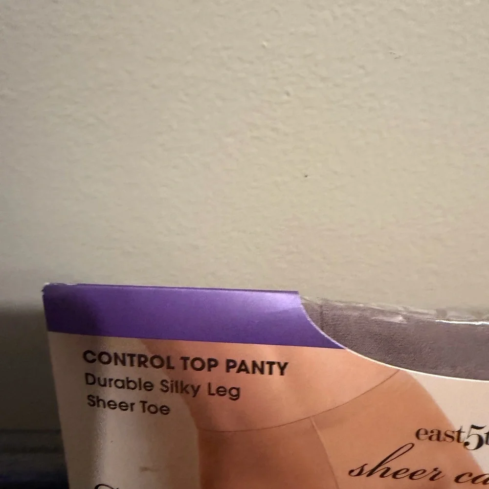East 5th Sheer Control Top Pantyhose in Tan