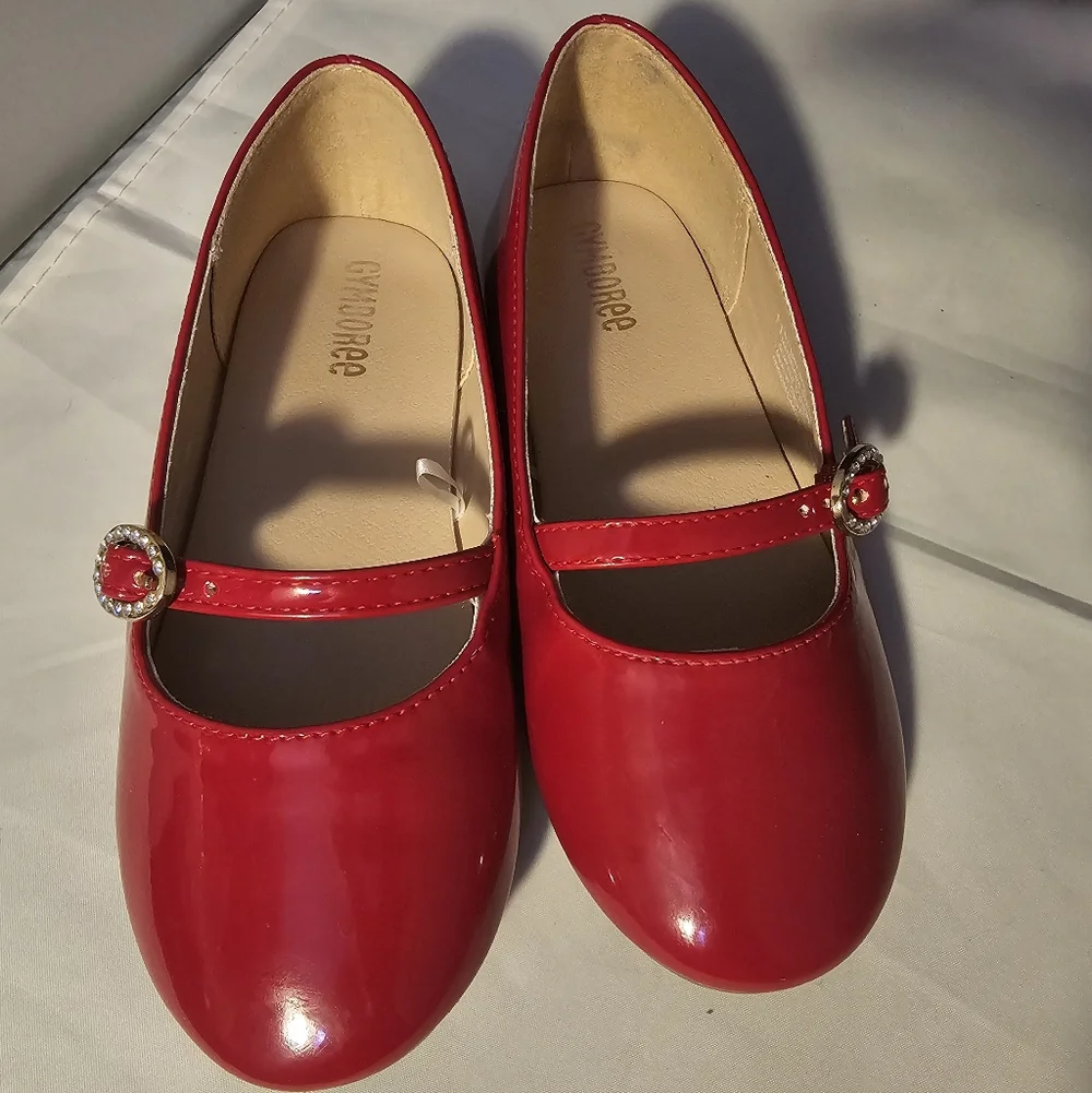 Gymboree Girls Elegant Red Flats Sz 11 Toddler