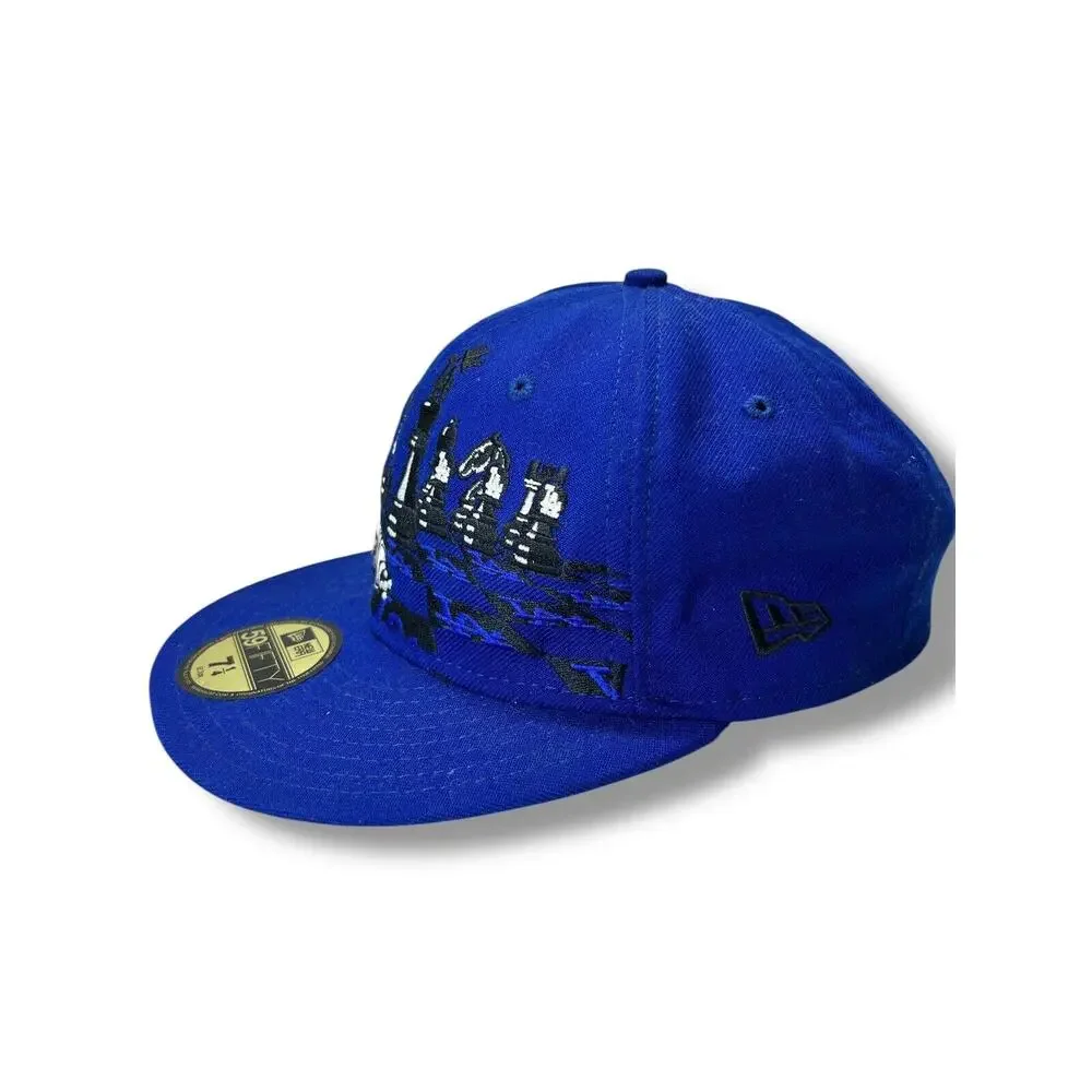 Los Angeles Dodgers Chess New Era 59Fifty Baseball Hat Size‎ 7-1/4 MLB Fitted