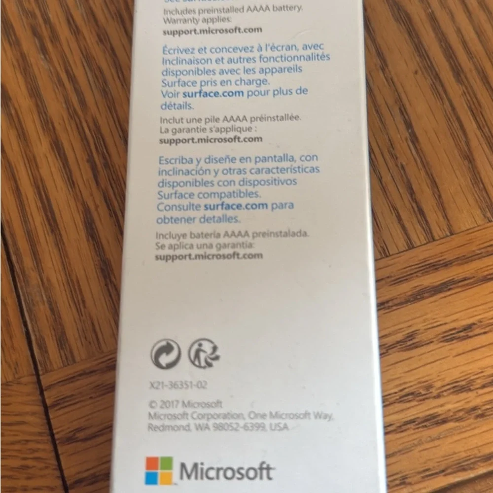Microsoft packaging featuring