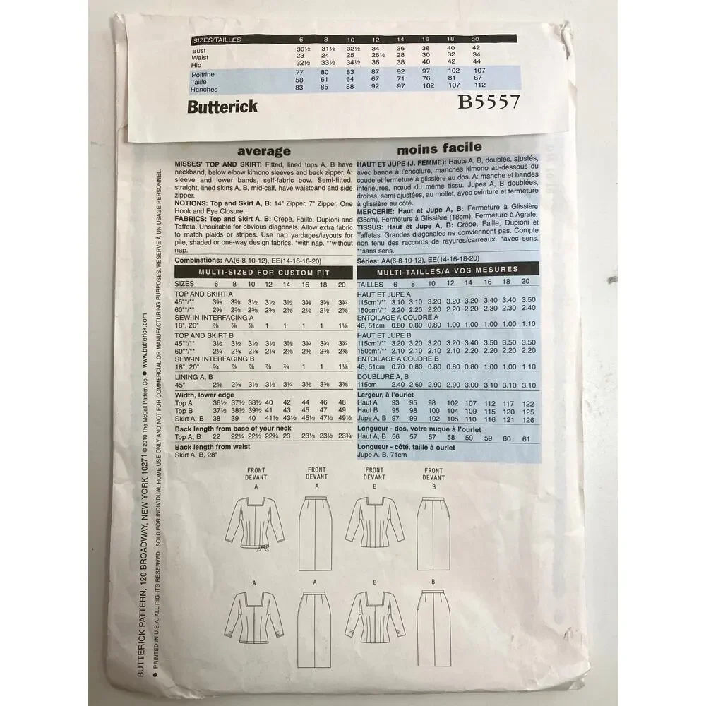 Butterick best envelope