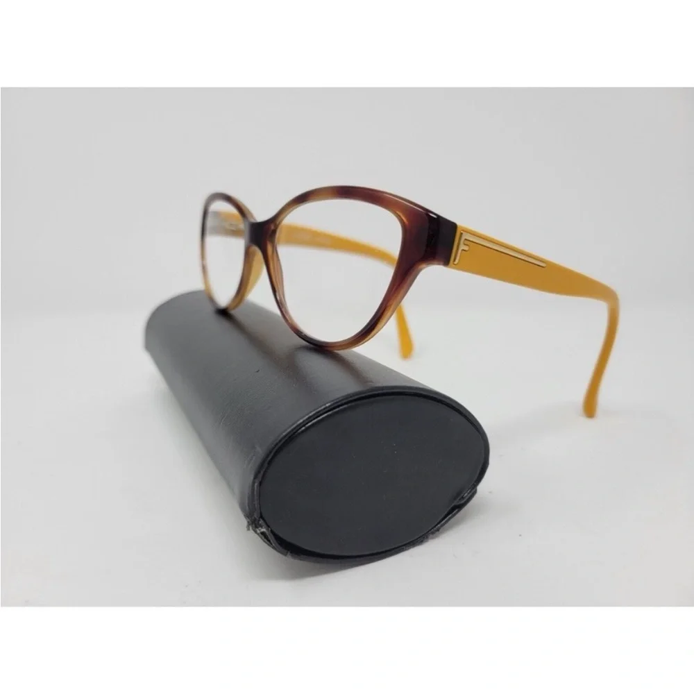 Fendi Women's Eyeglasses F1035 Tortoise/Orange Cat Eye Frame Italy 53□15 135