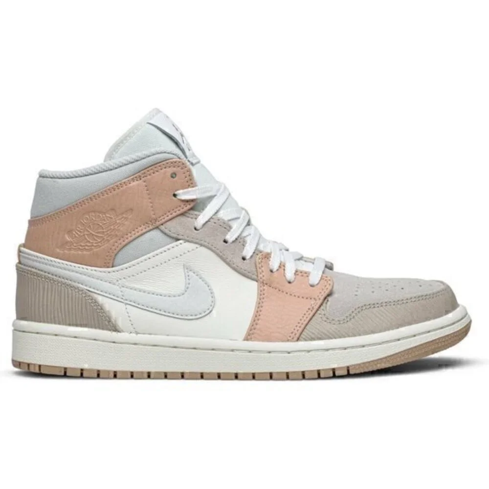 Nike‎ Size Youth 7 Air Jordan 1 Mid Milan CV3044-100 Lace-Up Sneakers in Tan