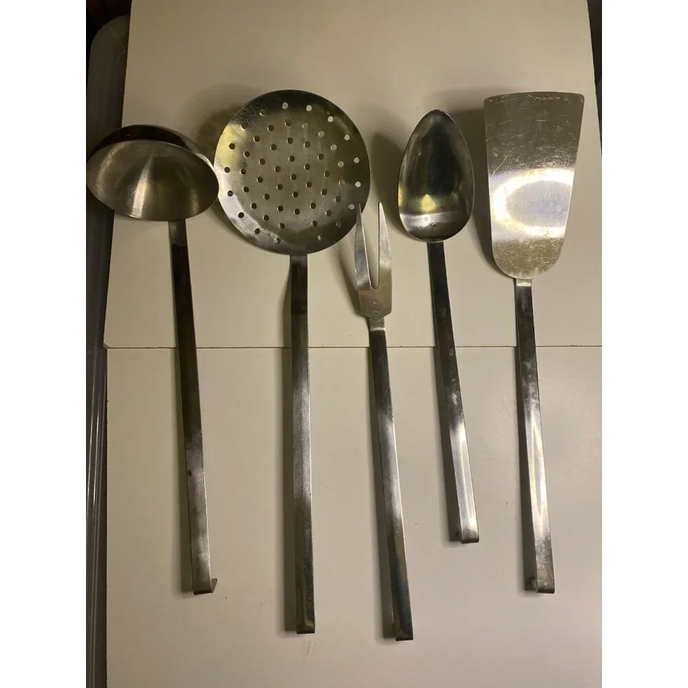 Vintage Royal DuraSteel Stainless Steel Kitchen Utensils Set of 5 Hook End