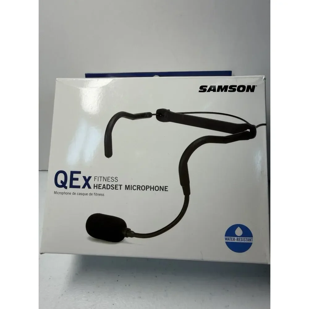 Samson QEX Fitness Headset Microphone, Black- BRAND NEW- OPEN BOX