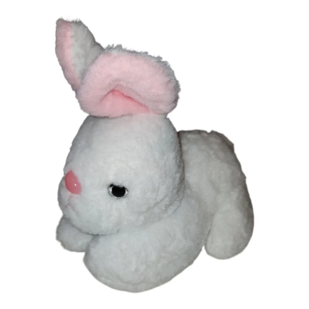 White and Pink Plush Bunny Toy