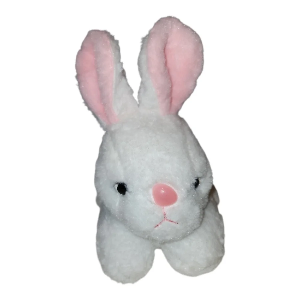 White and Pink Plush Bunny Toy