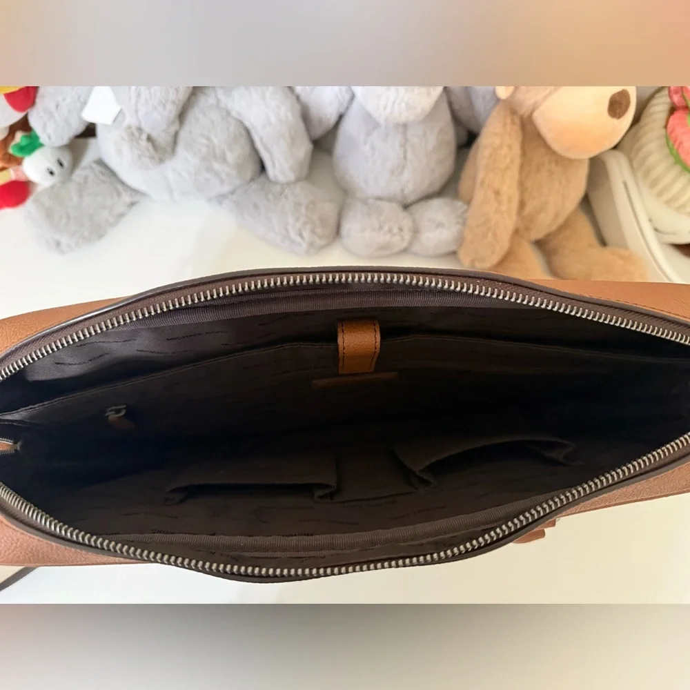Michael Kors Tan Leather Men's Briefcase