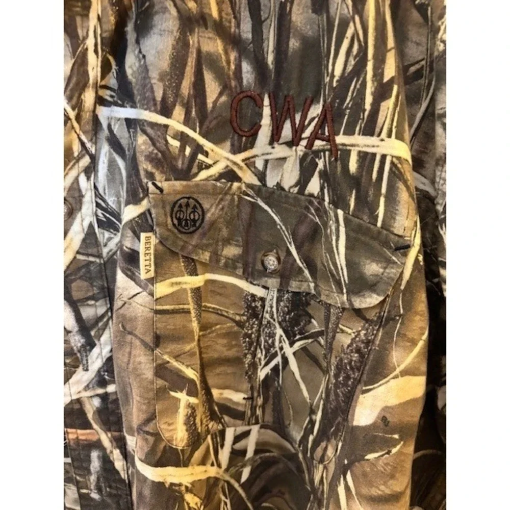 Beretta Mens XL Advantage MAX-4 HD Camo Short Sleeve Vented Hunting Shirt Cotton