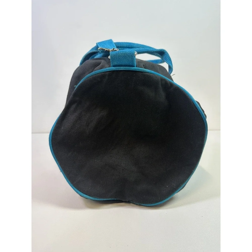 RARE Y2K Reebok Black Cotton Denim Gym Duffle 90s Teal Blue READ DESCRIPTION