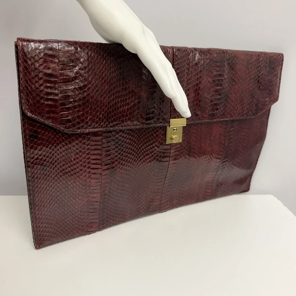 Vintage snakeskin burgundy