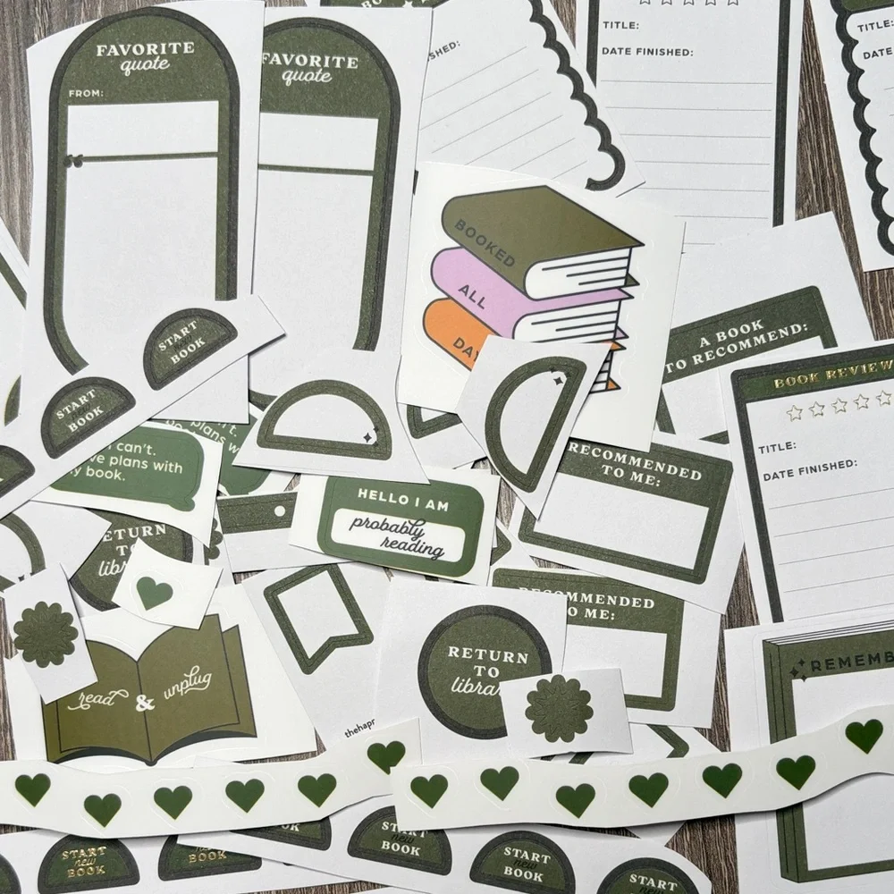 ❤️$2 Green Book Themed Not So Mystery Happy Planner Sticker Set