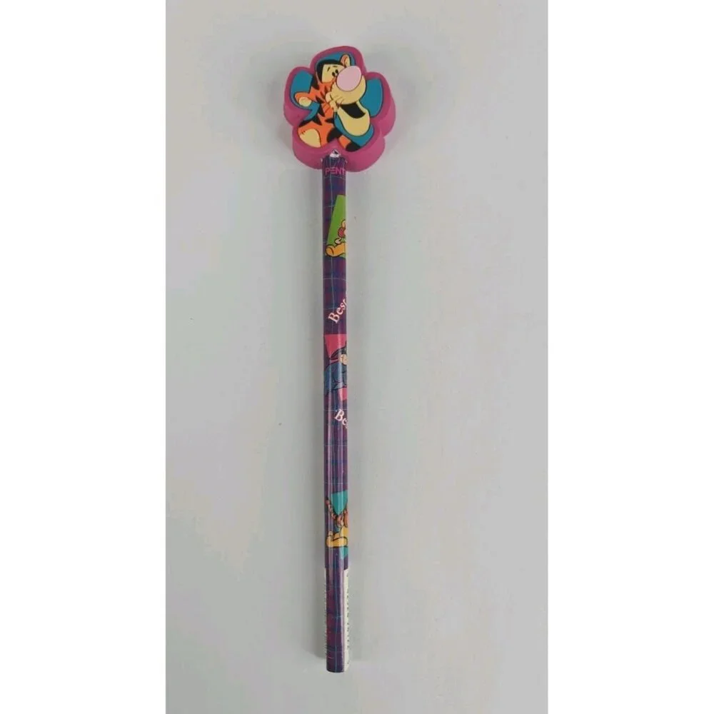 Vintage Pentech Pencil Disney Winnie the Pooh Tigger Topper Eyeore Best Friends