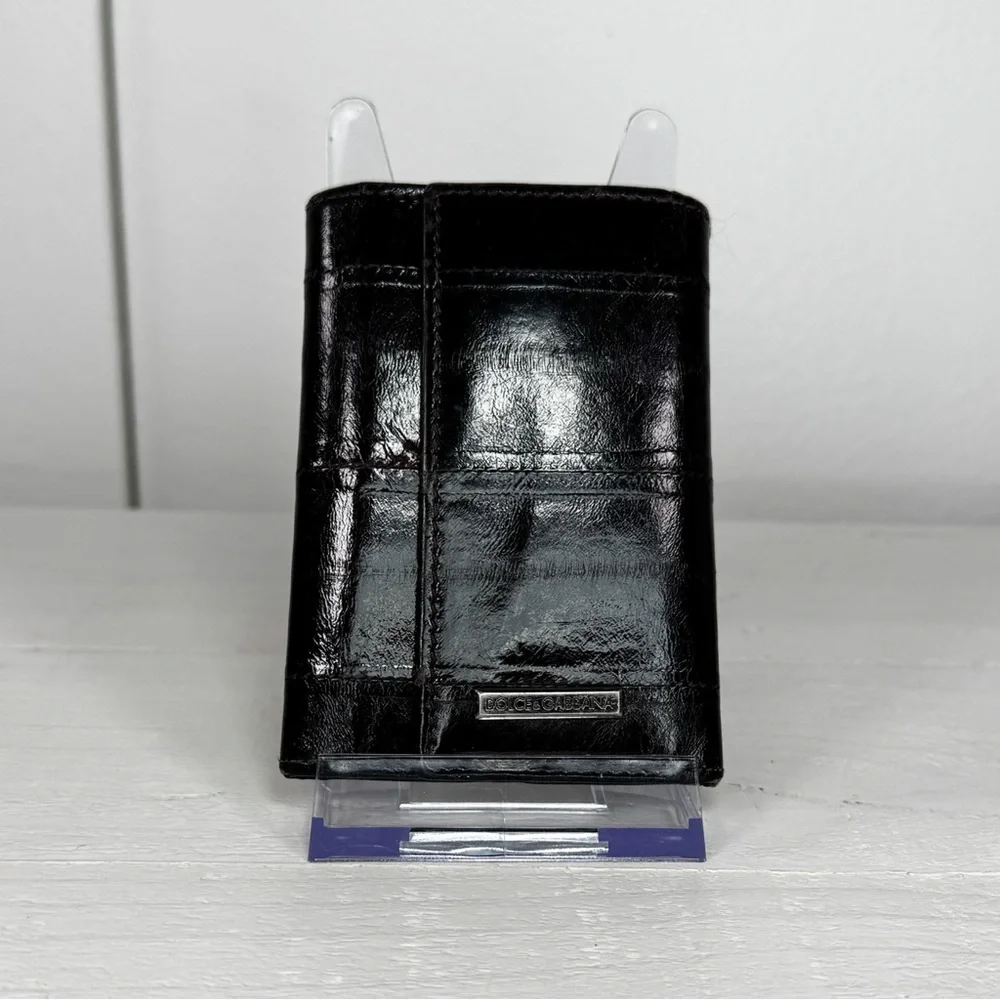 Dolce & Gabbana Black Leather 6-Key Holder Case Made in Italy