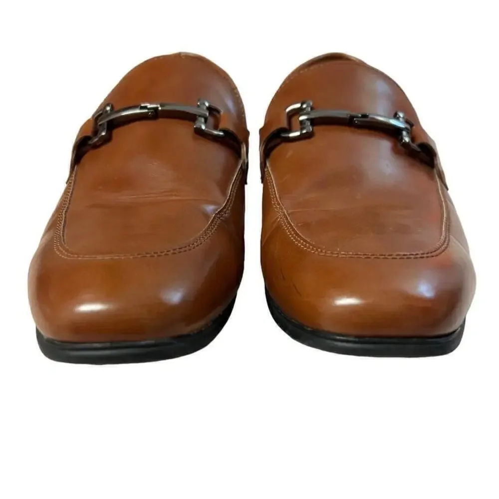 ALFANI Men's Brown Otis Bit Slip-On Loafers with Buckle Size 10 M