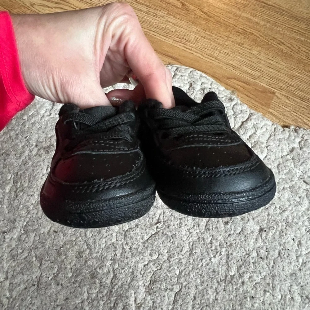 Nike Solid Black Air Force 1 Af1 Crib Style Shoes Size 1C