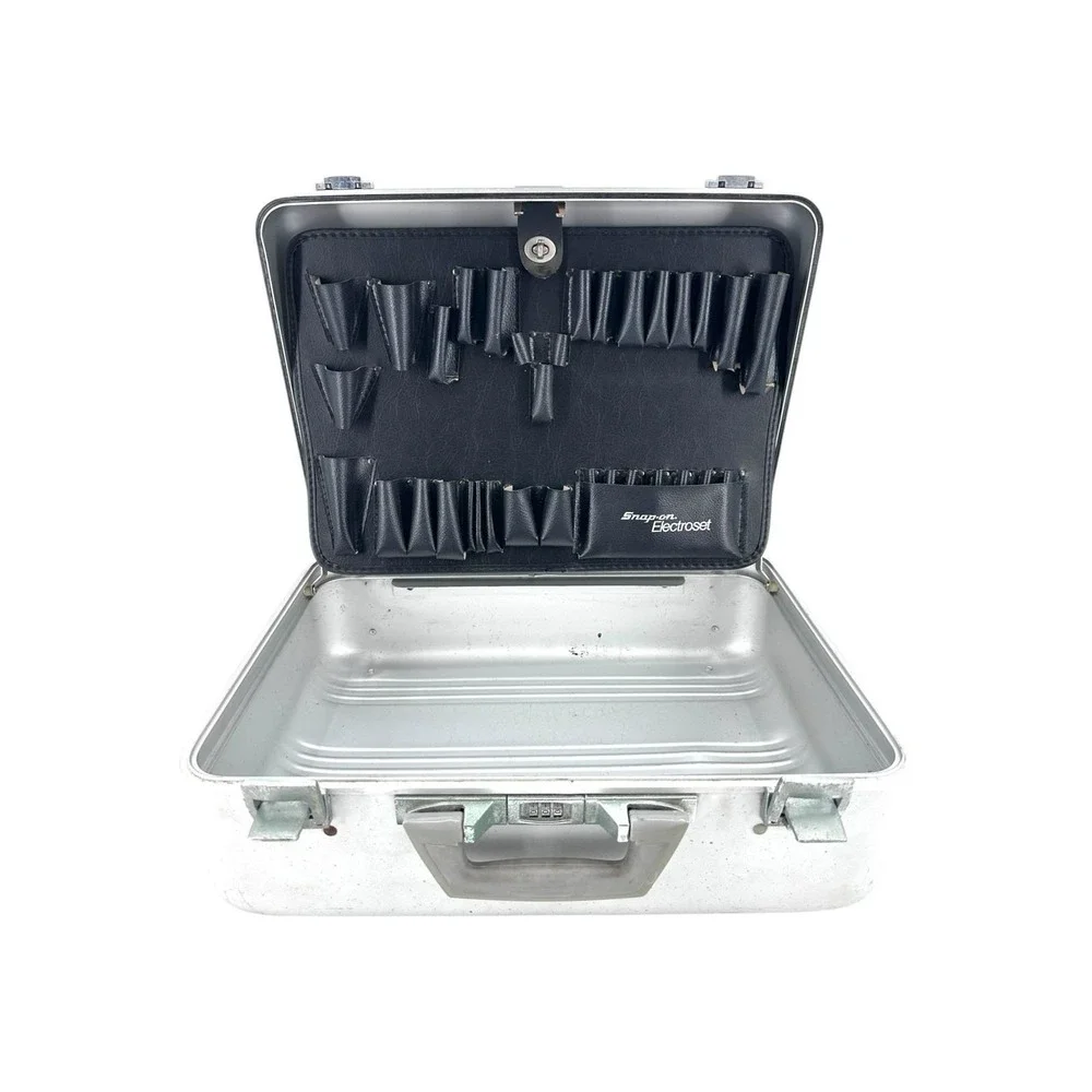 Vintage Aluminum Briefcase Suitcase Tool Case W/Snap-On Tool Pallet Insert *SEE