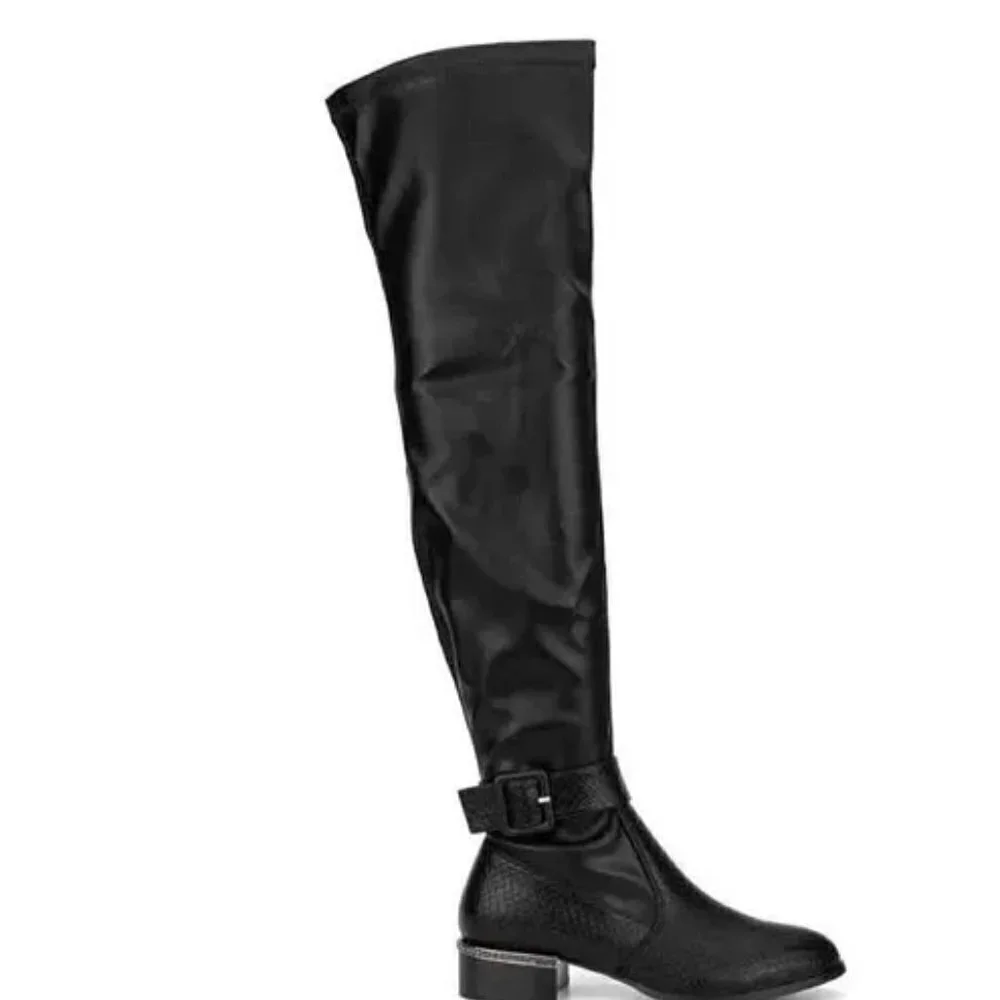 Olivia Miller Women's Hailey Black Over-the-Knee Boots Sz 7.5, 10