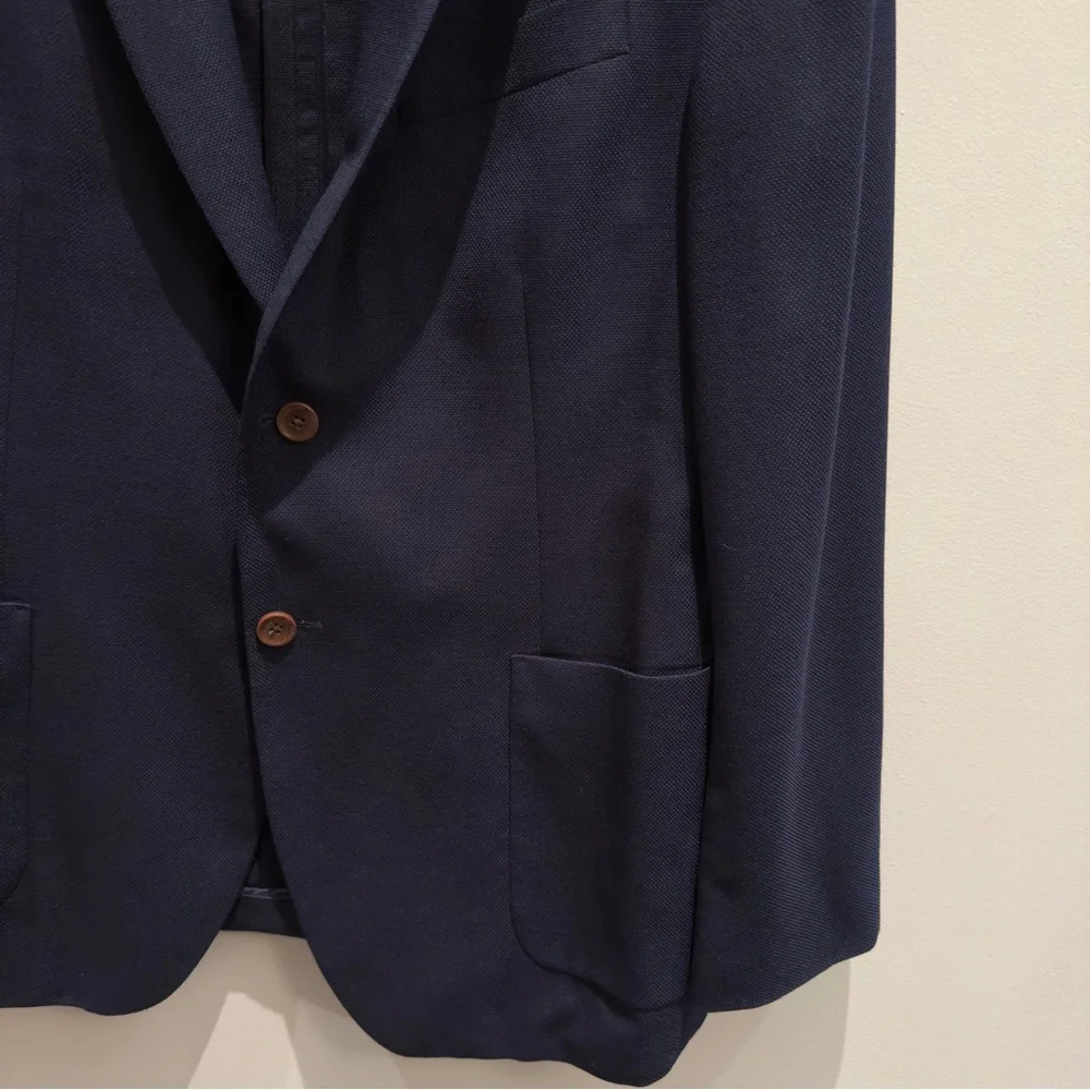 Charles Tyrwhitt Navy Blue 100% Wool Blazer Size 44R Men’s