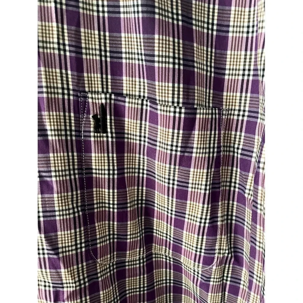 Johnnie-O Men's Long Sleeve Button Down Shirt Green Purple Size Large