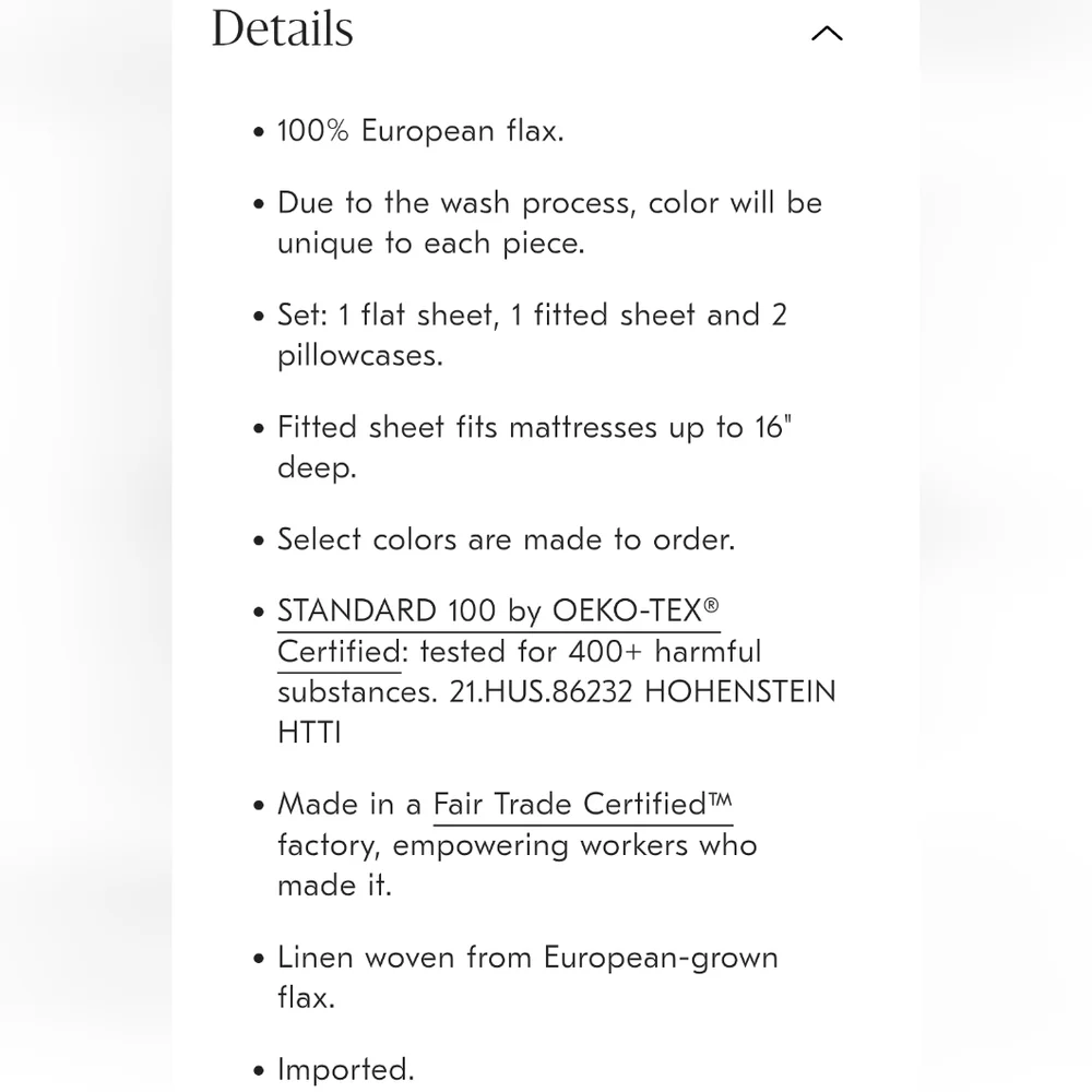 ❤️BUY 2 GET 1 FREE West Elm European Flax Linen Sheet Set,Full,Frost Gray,$269