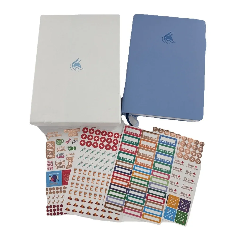 Clever Fox Medical Planner 12 Month Journal Blue Symptom Tracker New with Box