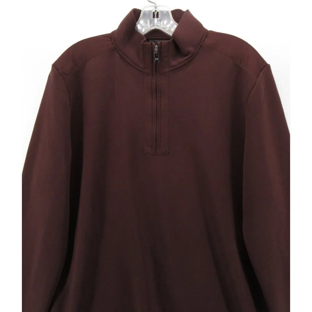 Magaschoni Sweater Small 1/4 Zip Pullover Minimalist Mock Neck NEW