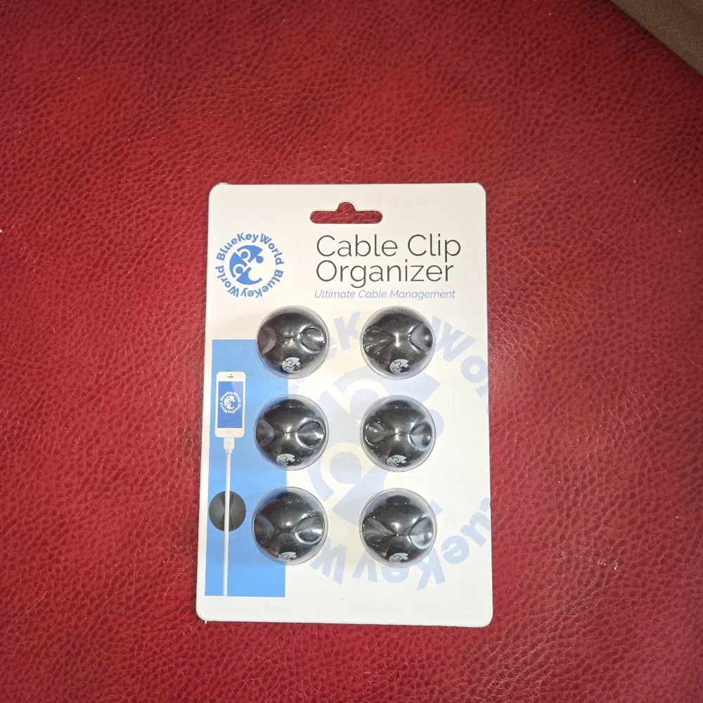 Black Cable Clip Organizer