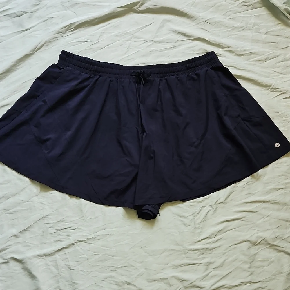 Avia Navy Blue Athletic Shorts, With Comoression Shorts Built In, Size XL