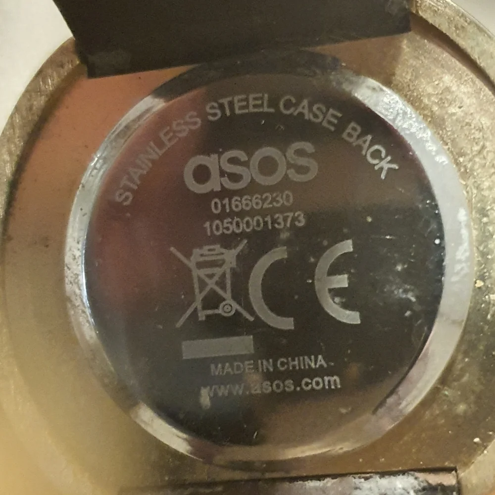 10/$20 Asos Goldtone/White Leather Men's Watch