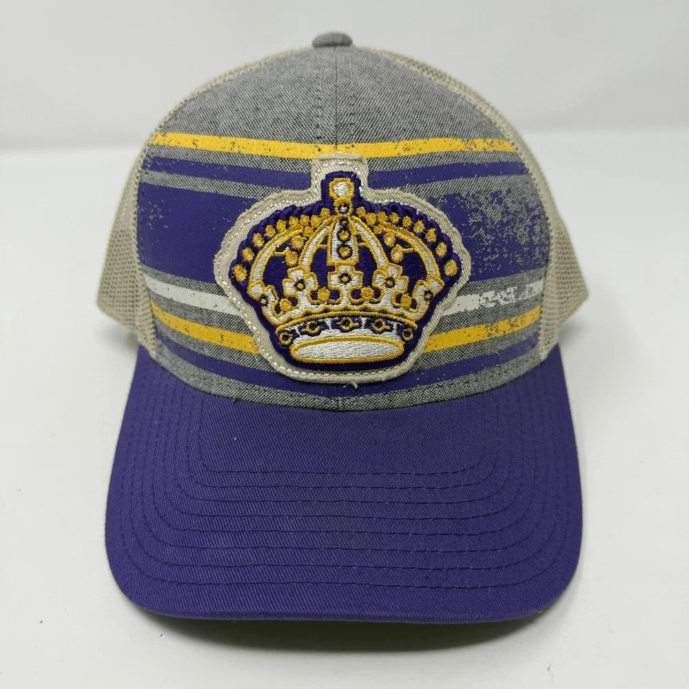 Vintage Los Angeles Kings Hat Cap Snapback CCM NHL Hockey Purple