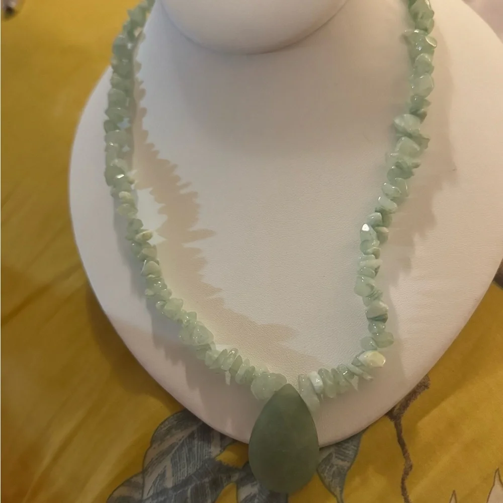 Jade Teardrop Necklace - Women Jewelry