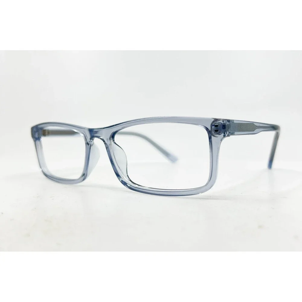Zenni 125416 Blue Translucent Rectangular Eyeglasses Frames Womens