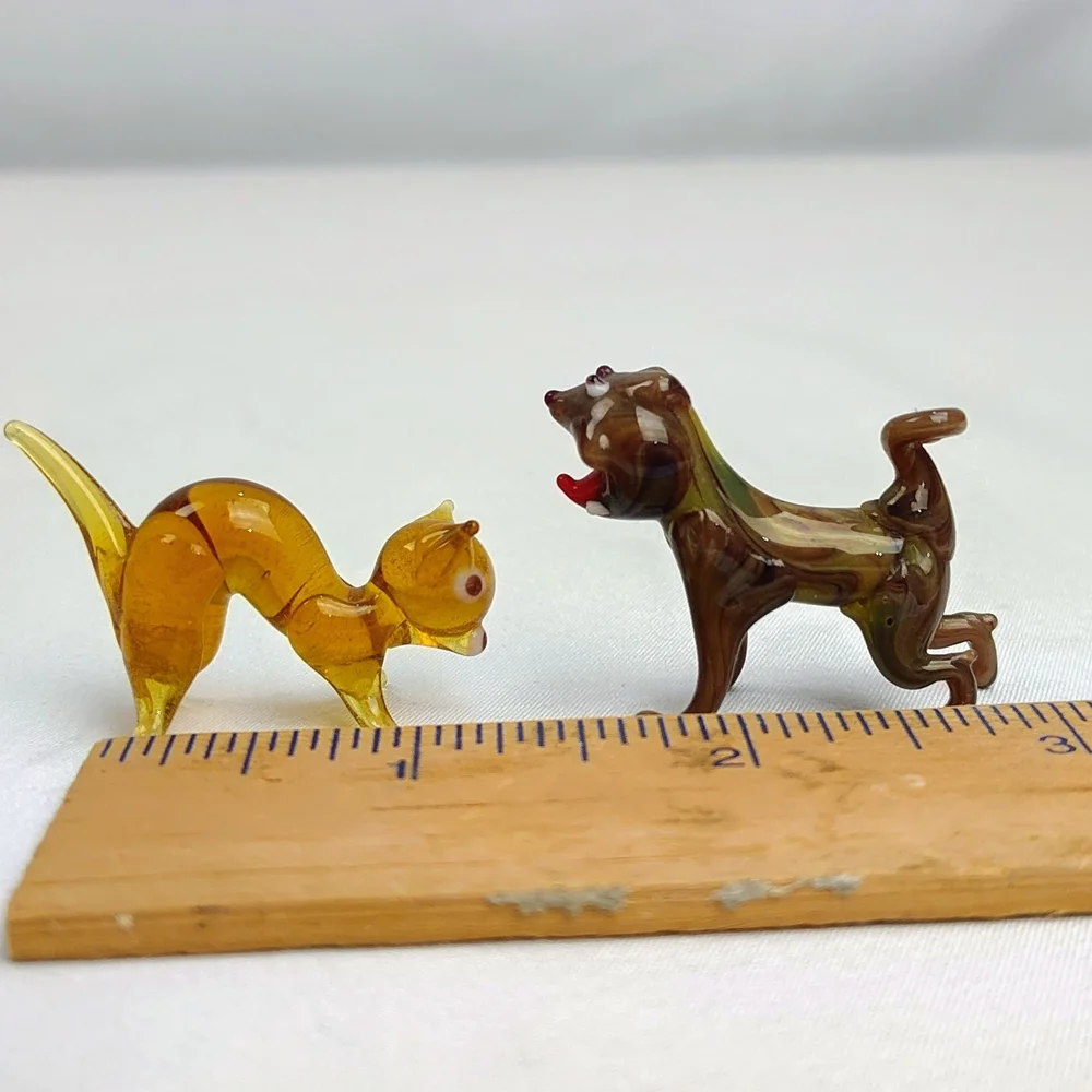 Vintage Lamp Worked Miniature Glass Animal Figurines