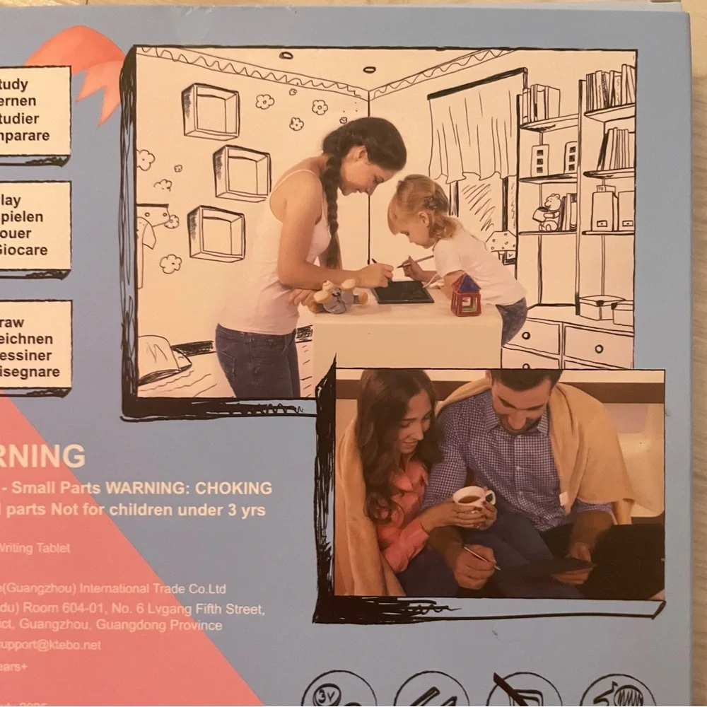 NIB 10-Inch LCD Writing TabletBlack Screen with Multi Accent Frame (2 in pack )