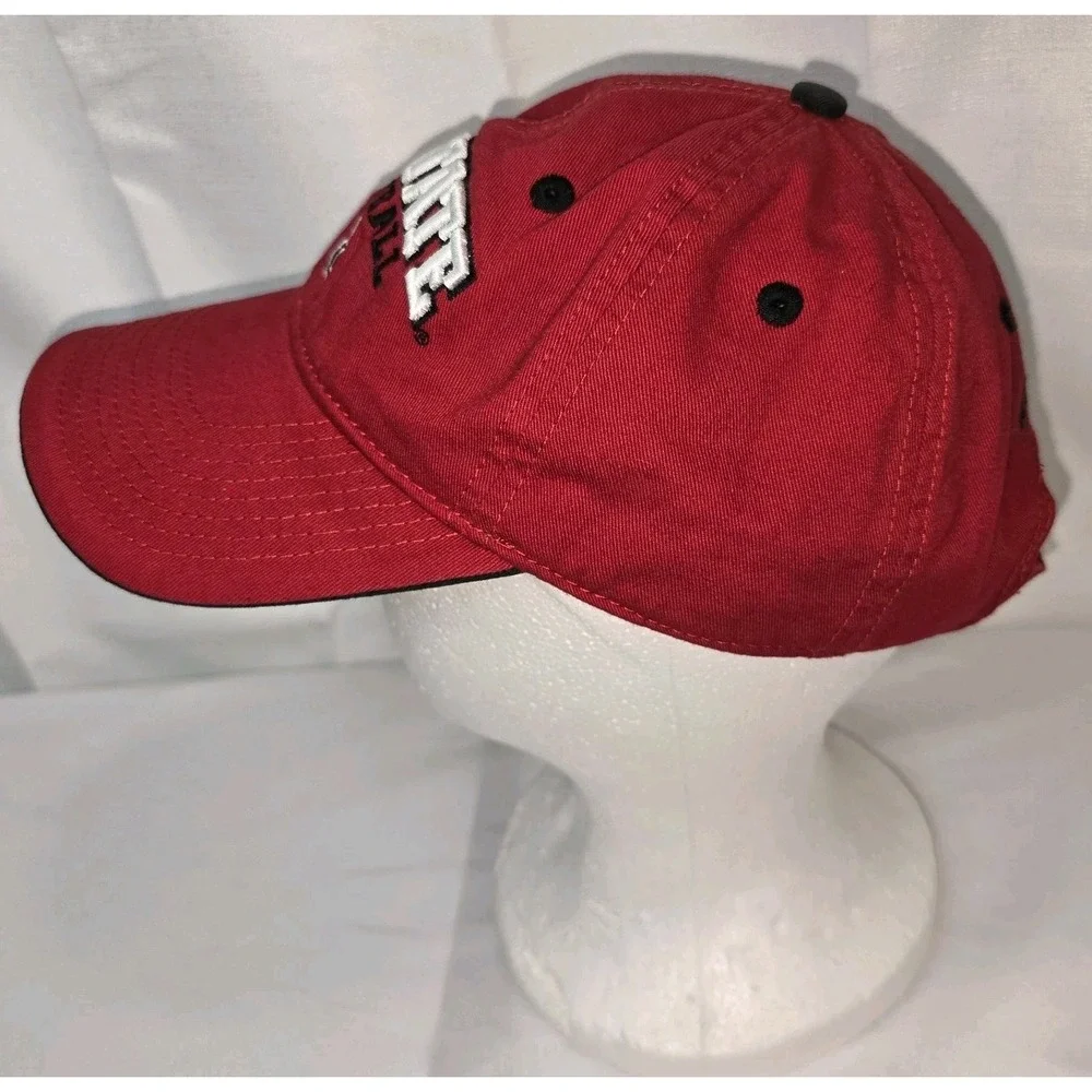 The Game NC State Football Hat Wolfpack Red Adjustable Strapback Cap Cotton