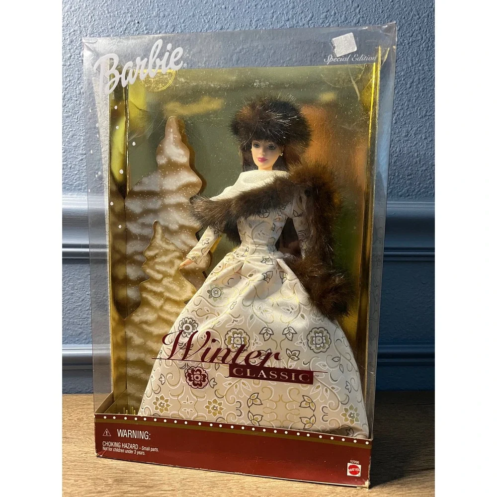 Barbie Winter Classic‎ Doll Fur Trimmed Gown Elegant Collectible