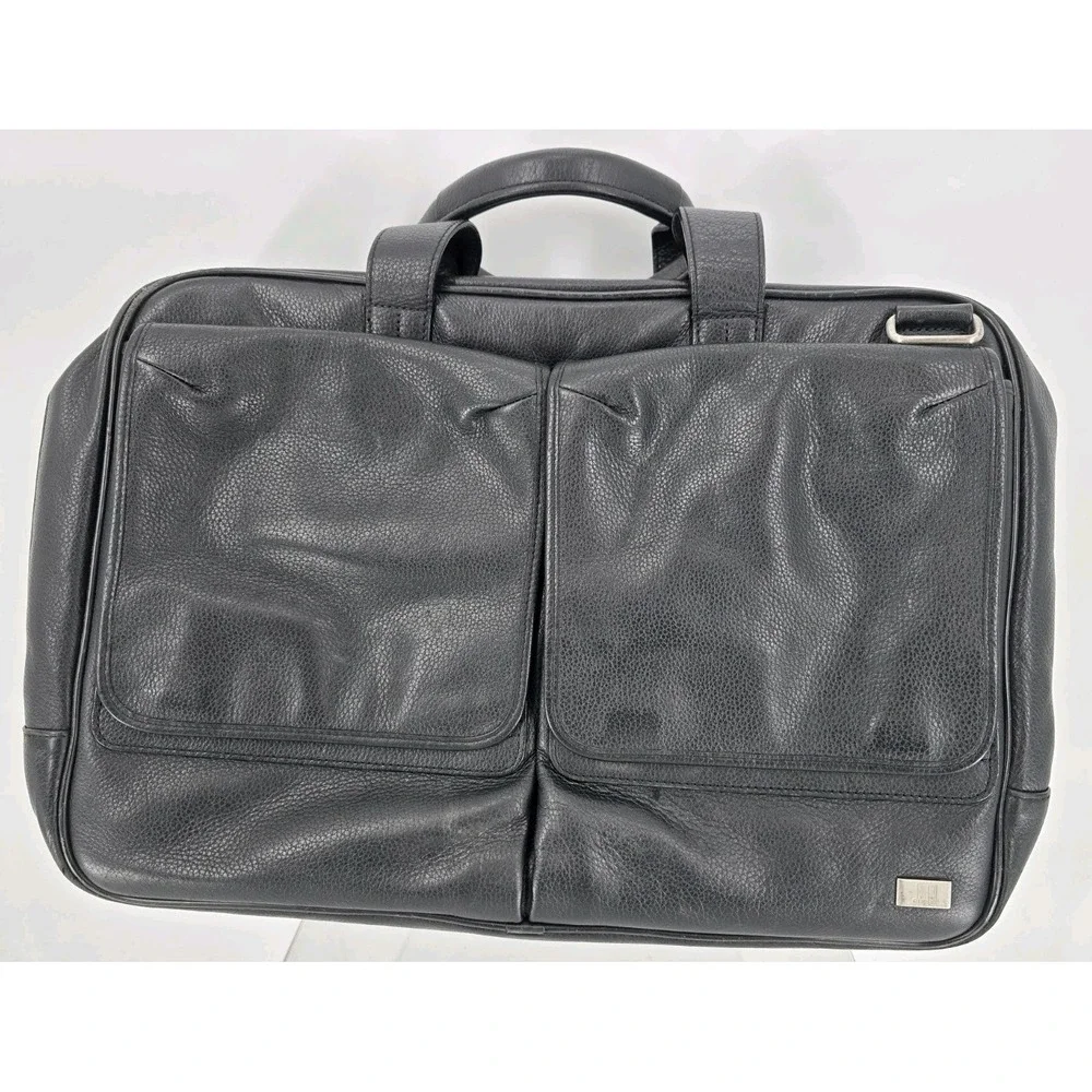 Dunhill AVORITIES Business Bag Briefcase Black Grain Leather - NO Shoulder Strap