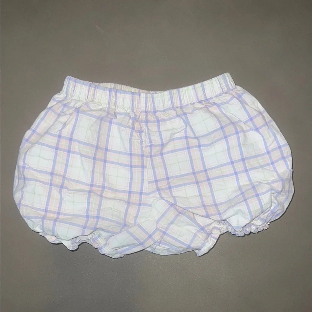 White, Pink, Purple, and Yellow Plaid Baby Bloomers