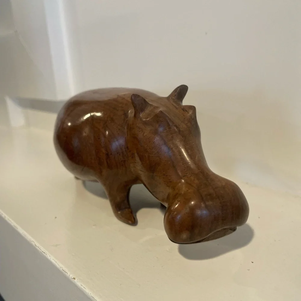 Hand Crafted it’s hippopotamus wood