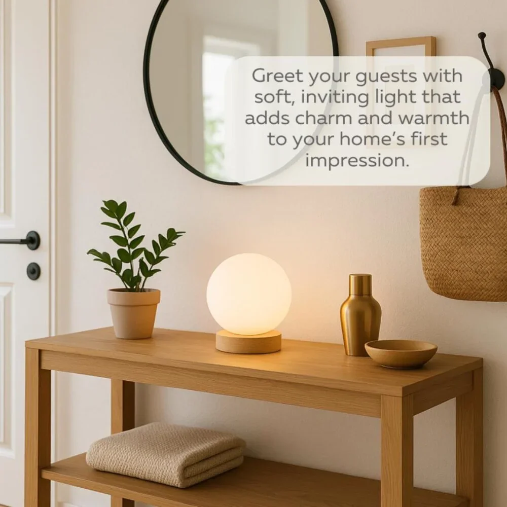 Glass Globe Light with LED Bulb - A