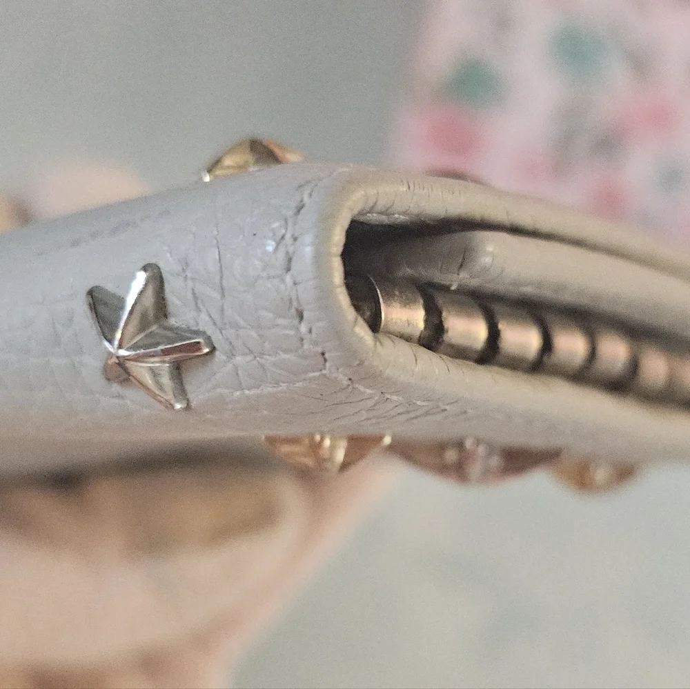 ✨Jimmy Choo Star Studded Neptune Gray Key Holder Wallet 🌟
