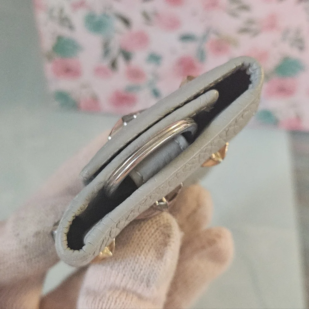 ✨Jimmy Choo Star Studded Neptune Gray Key Holder Wallet 🌟