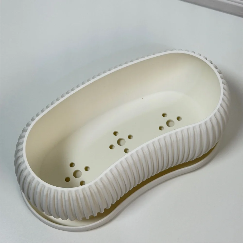 Terra Planter, Indoor Planter with Drainage Tray, Tabletop Planter, Ridged