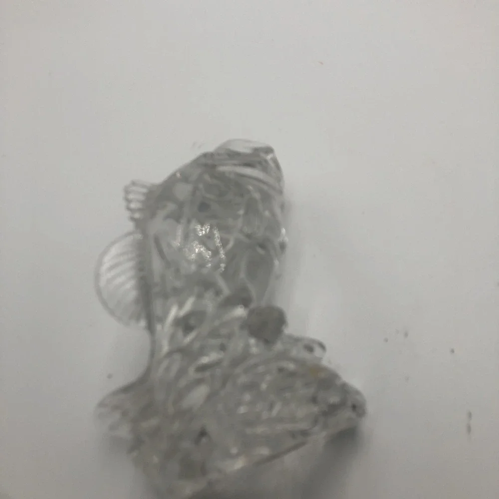 BASS FISH FIGURINE Rare Germany‎ Crystal Wonders of The Wild #989 Princess House