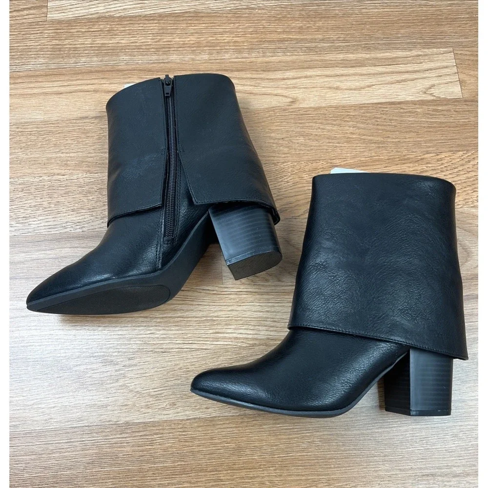 SO Amarella Fold Over Boots Women's Size 6.5 Black