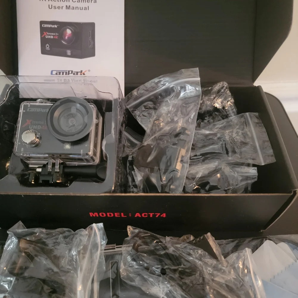 CamPark Action Underwater Camera (Black) With Accesories
