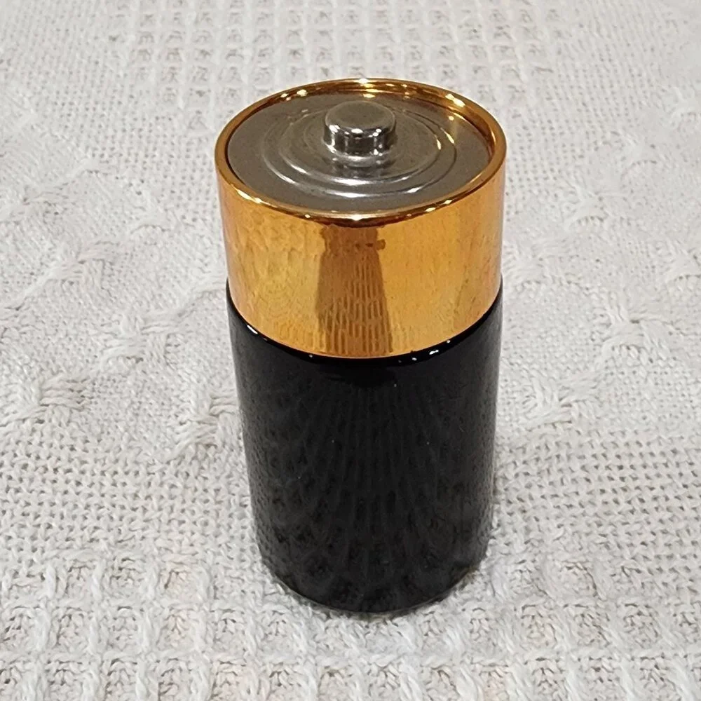 Vintage Avon SUPER CHARGE DURACELL BATTERY Empty Collectible Bottle Decor