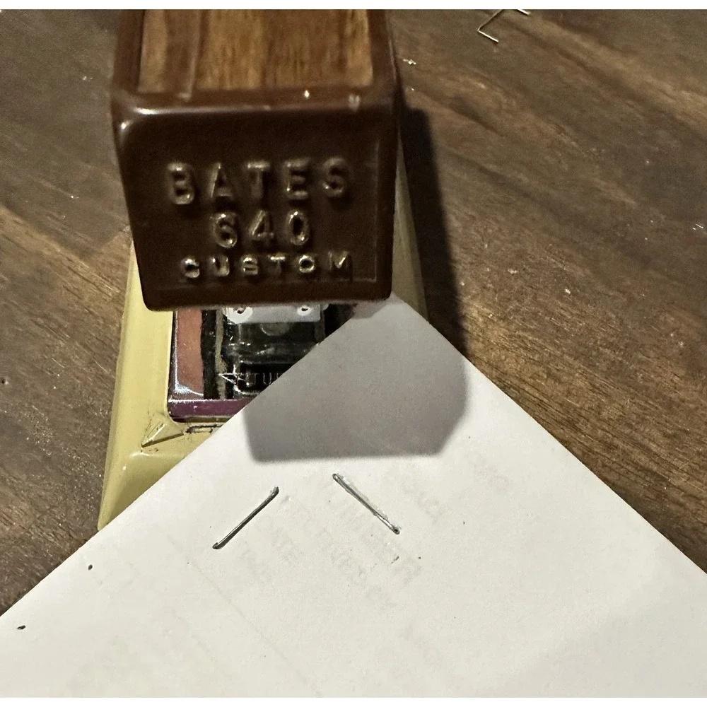 Bates stapler has