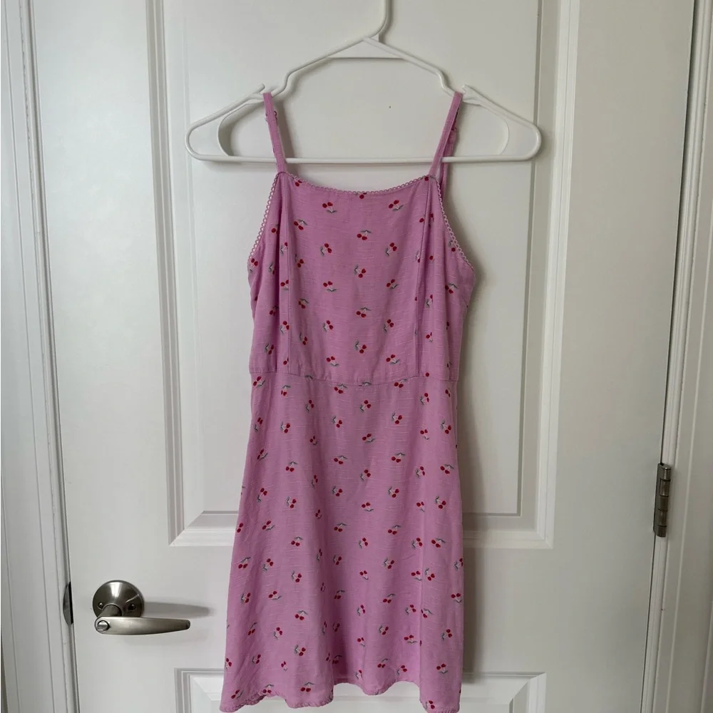 Art Class Girls Pinkish Purple Dress with Cherry Details